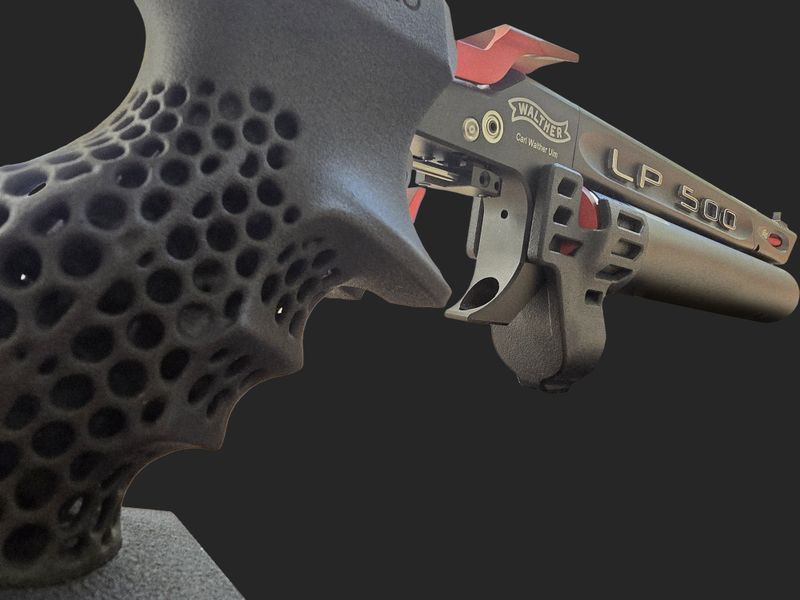 Laser holder for air pistols with angle front/Aluminium